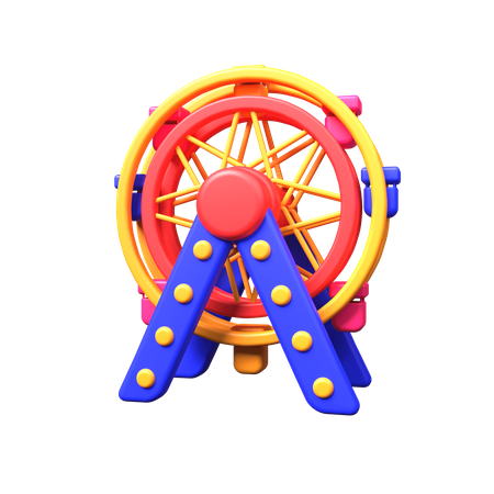Ferris Wheel 3D Icon