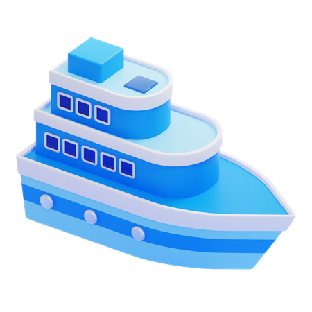 페리 보트  3D Icon