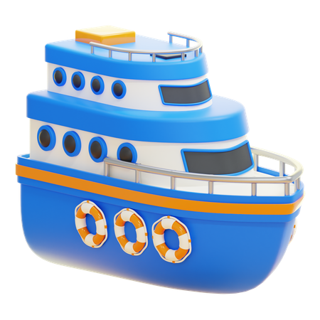 Ferry Boat  3D Icon