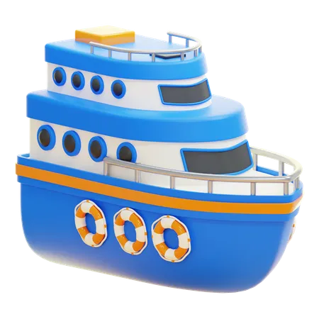 Ferry Boat  3D Icon