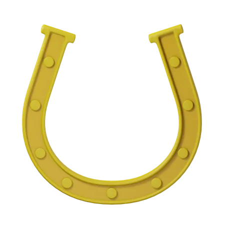 Fers à cheval en or  3D Icon