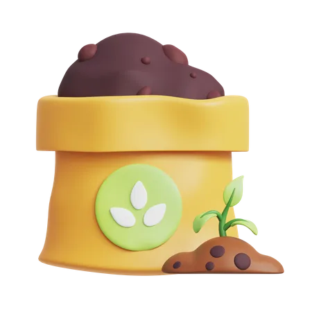 Fertilizer Bag  3D Icon