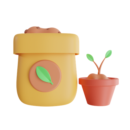 Fertilizer Bag  3D Icon