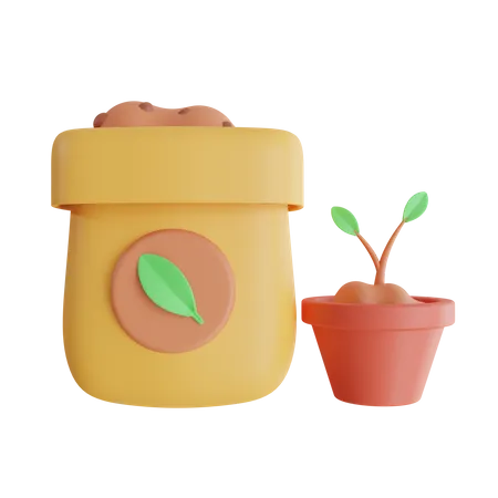 Fertilizer Bag  3D Icon