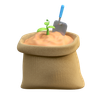 graphics of plant over fertilizer bag