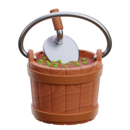 Fertilizer Bucket  3D Icon