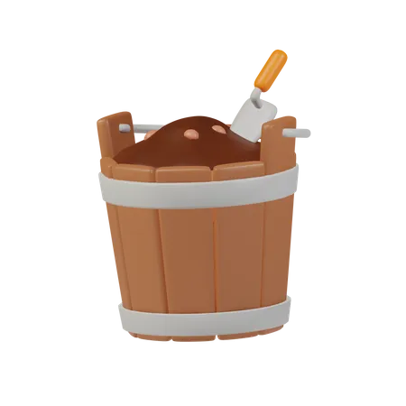 Fertilizer Bucket  3D Icon