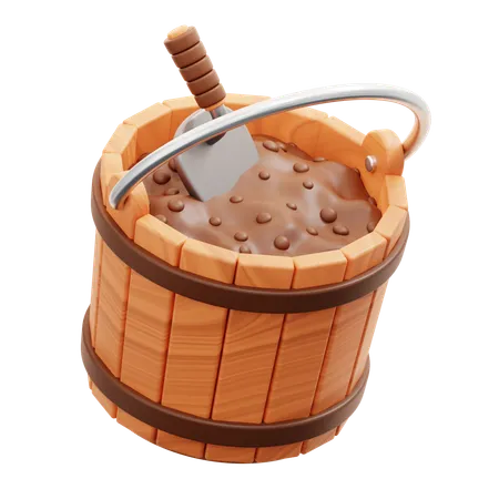 Fertilizer Bucket  3D Icon