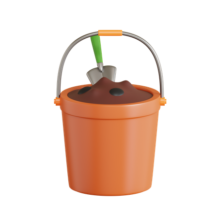 Fertilizer Bucket  3D Icon