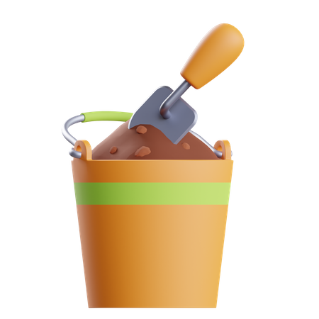 Fertilizer Bucket  3D Icon