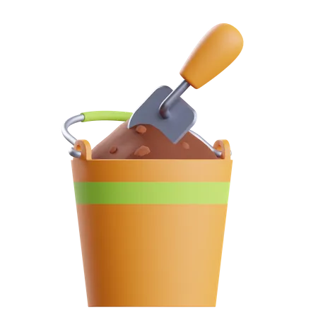 Fertilizer Bucket  3D Icon