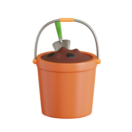 Fertilizer Bucket  3D Icon