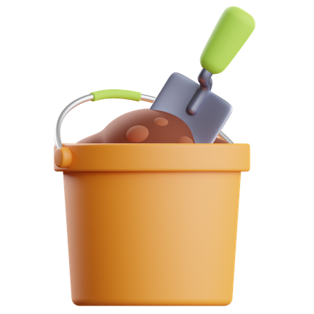 Fertilizer Bucket  3D Illustration