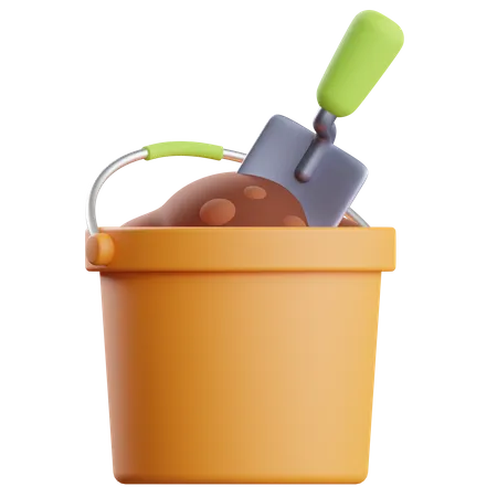 Fertilizer Bucket  3D Illustration
