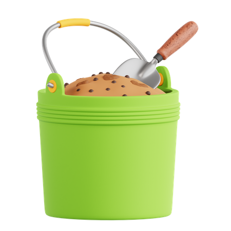Fertilizer Bucket  3D Icon