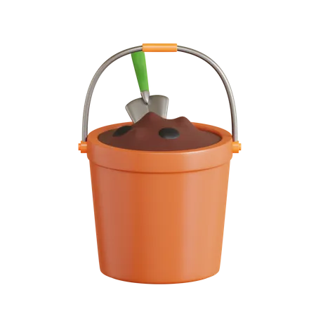 Fertilizer Bucket  3D Icon