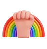 Fest Hand with Rainbow