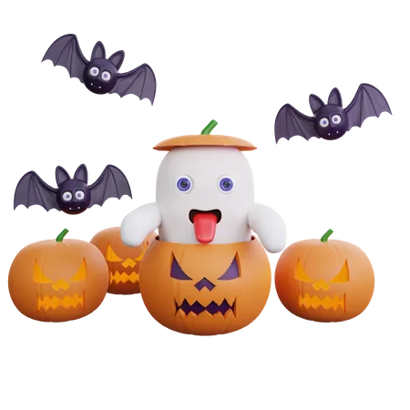 Festa de Halloween  3D Illustration