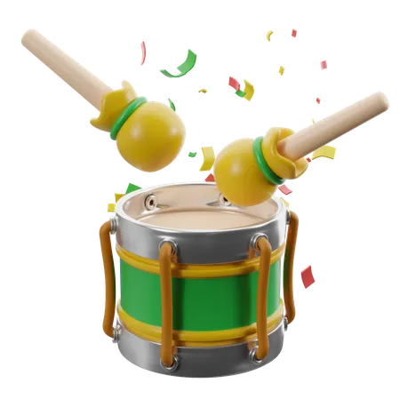 Festa Junina Drum  3D Icon