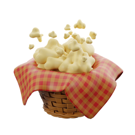 Festa Junina Popcorn  3D Icon