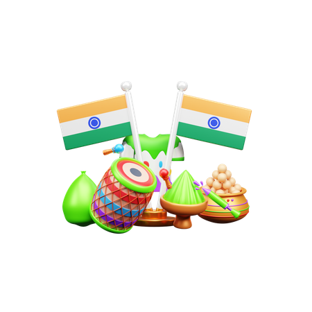 Fête indienne  3D Icon