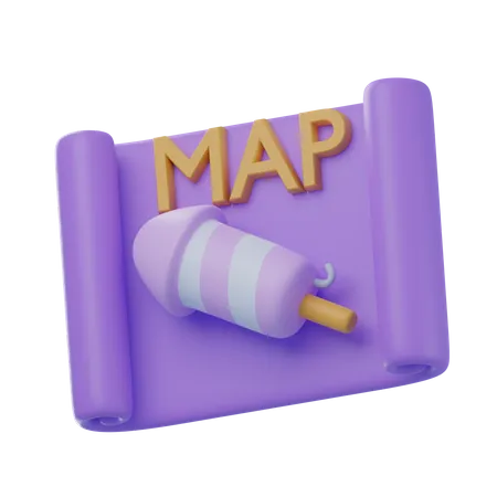 Festival Map  3D Icon