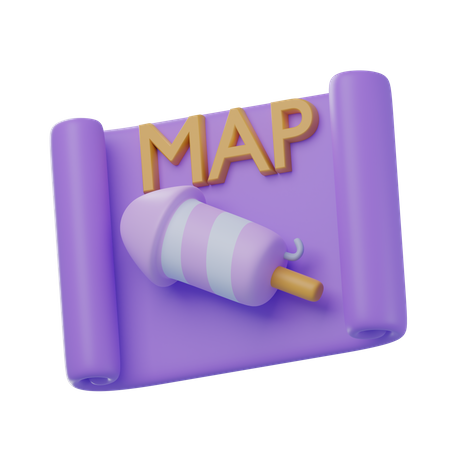 Festival Map 3D Icon