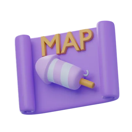 Festival Map 3D Icon