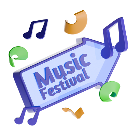 Sinal do festival  3D Icon