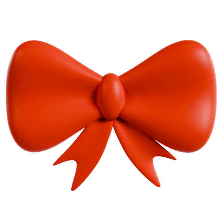 Festive Red Bow  3D Icon