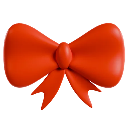 Festive Red Bow  3D Icon