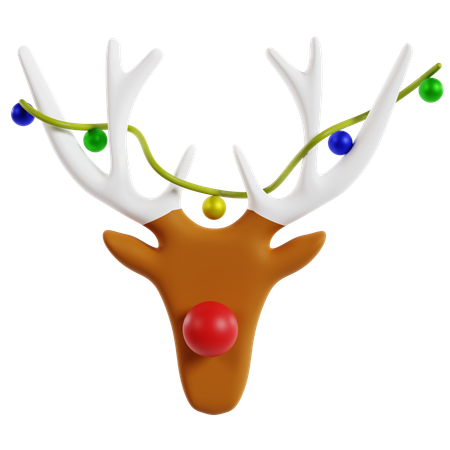 Festive Reindeer Decoration  3D Icon