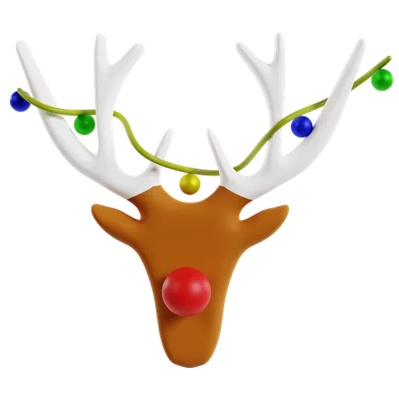 Festive Reindeer Decoration  3D Icon