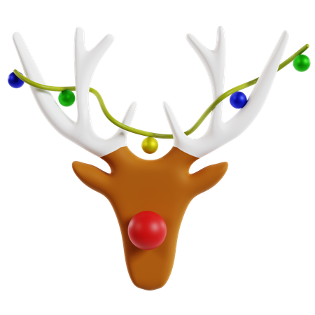 Festive Reindeer Decoration  3D Icon