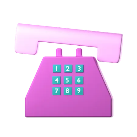 Festnetztelefon  3D Icon