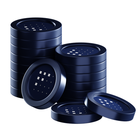 Fet Coin Stacks  3D Icon