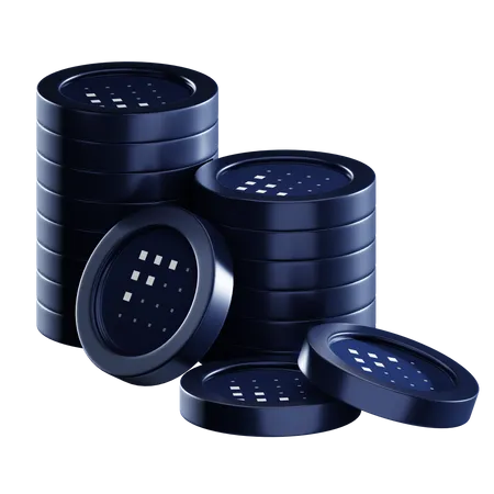Fet Coin Stacks  3D Icon