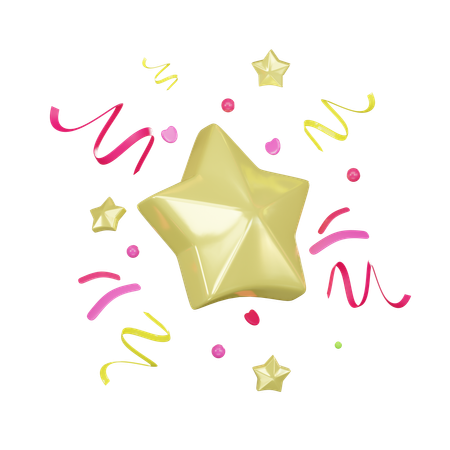 Confettis de fête  3D Icon