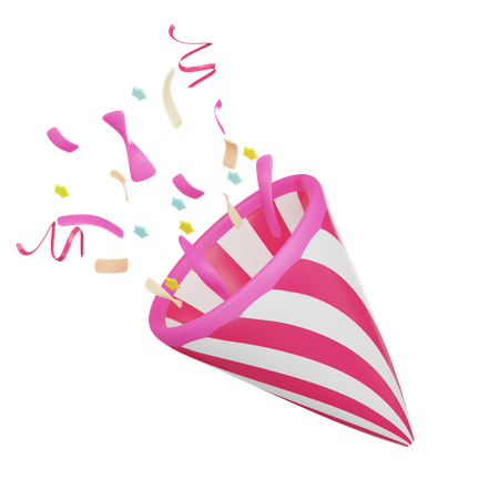 Confettis de fête  3D Icon