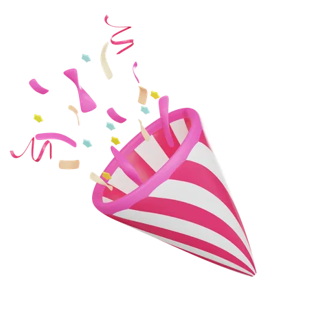 Confettis de fête  3D Icon