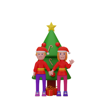 Célébration de Noël  3D Illustration
