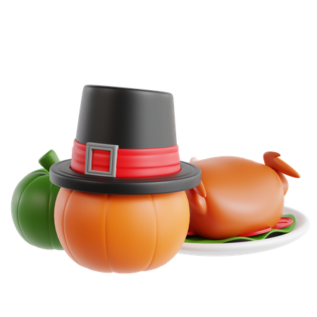 Fête de Thanksgiving  3D Icon