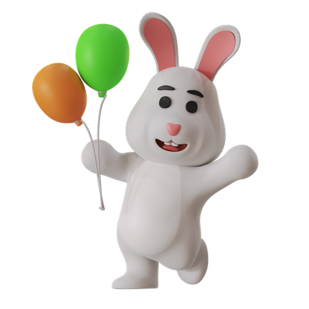 Fête du lapin  3D Illustration