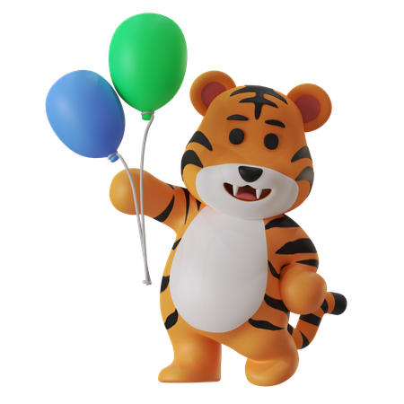 Fête du tigre  3D Icon