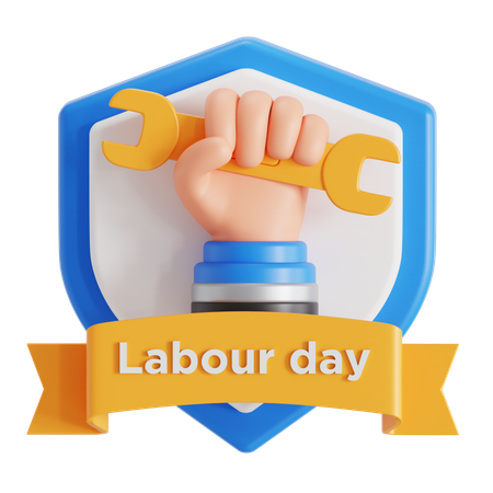 Célébration de la fête du travail  3D Icon