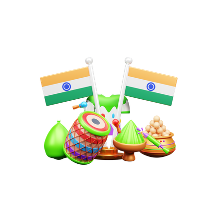 Fête indienne  3D Icon