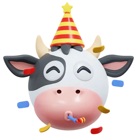 Vache de fête  3D Icon