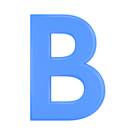 Fettgedruckte Schriftart  3D Icon