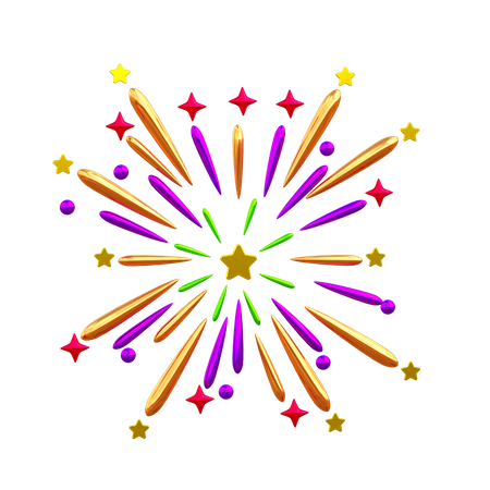 Feu d'artifice  3D Icon