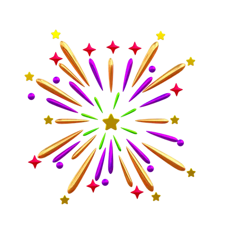 Feu d'artifice  3D Icon